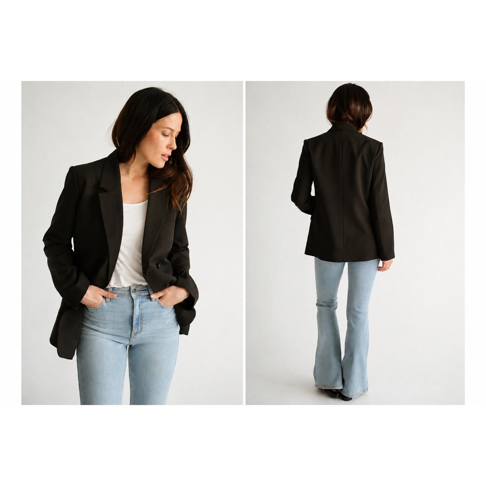 Carly Jean Los Angeles Oversized Lex Blazer XS 90s Minimalist Quiet Luxury